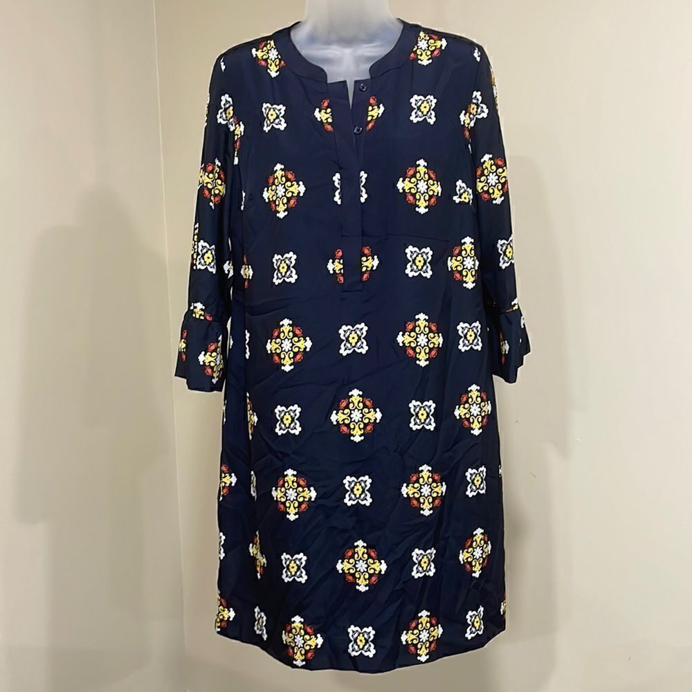NWOT Crown & Ivy Satiny Soft Navy Dress.  Size 8 M medium